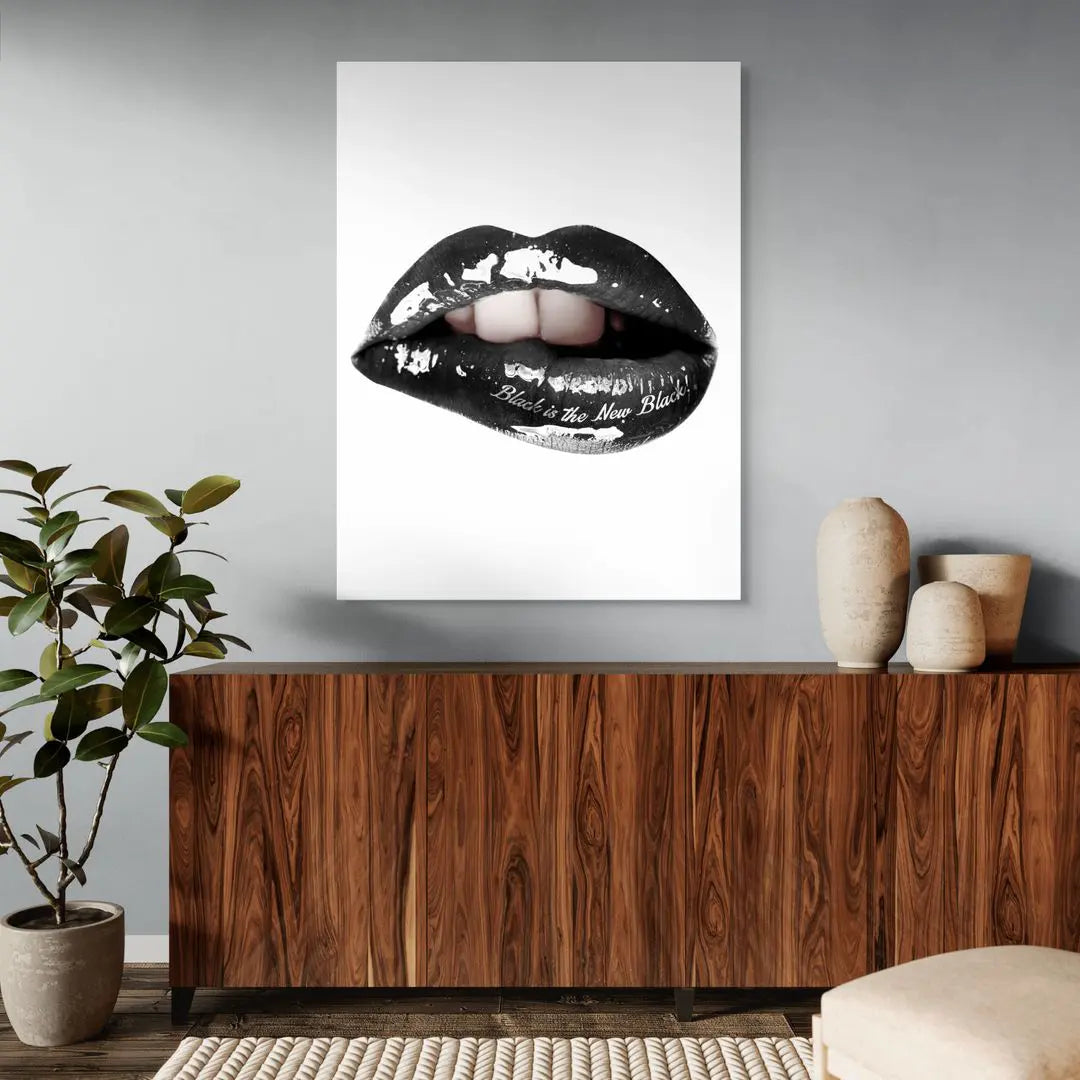 Lips Black Is The New Black | Obraz