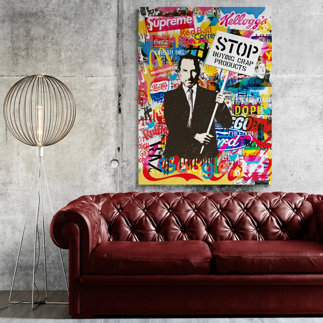 Steve Jobs: Stop Buying Crap Products | Plakat