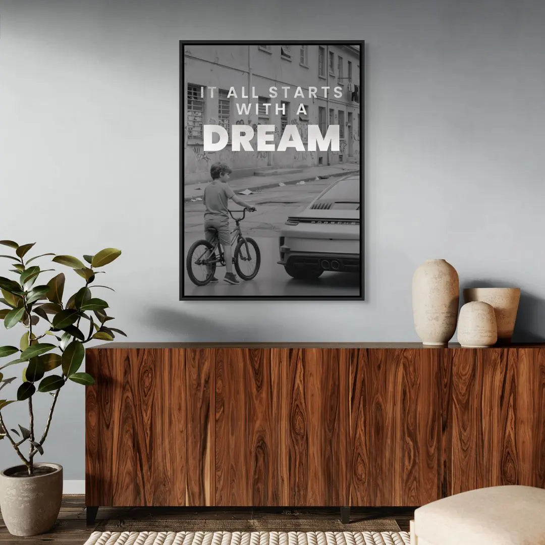 It All Starts With A Dream Porsche | Plakat